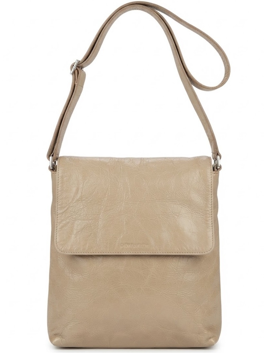 RUDSAK  Beige Leather Crossbody Bag - Women Men Unisex